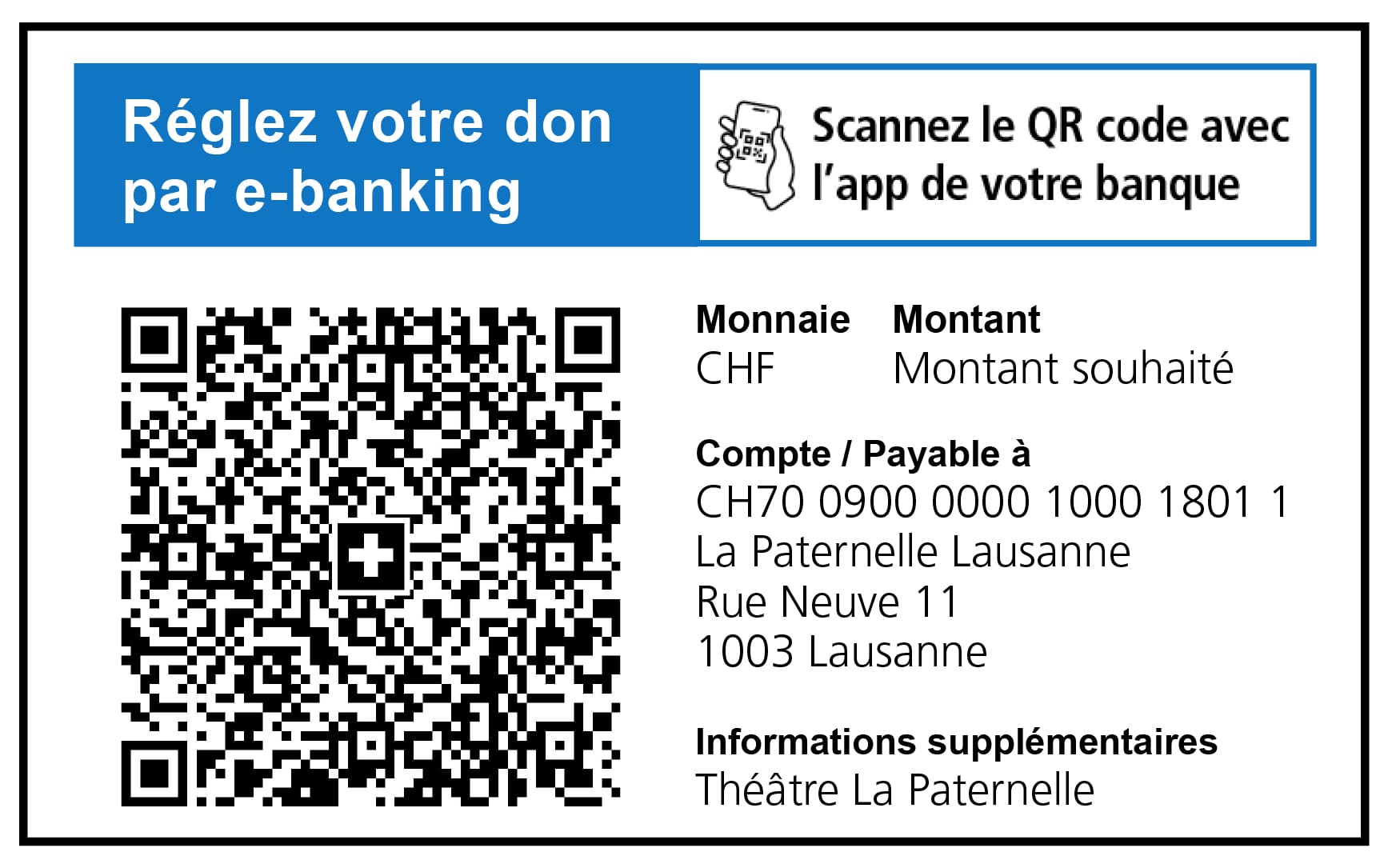 Scannez le QR code